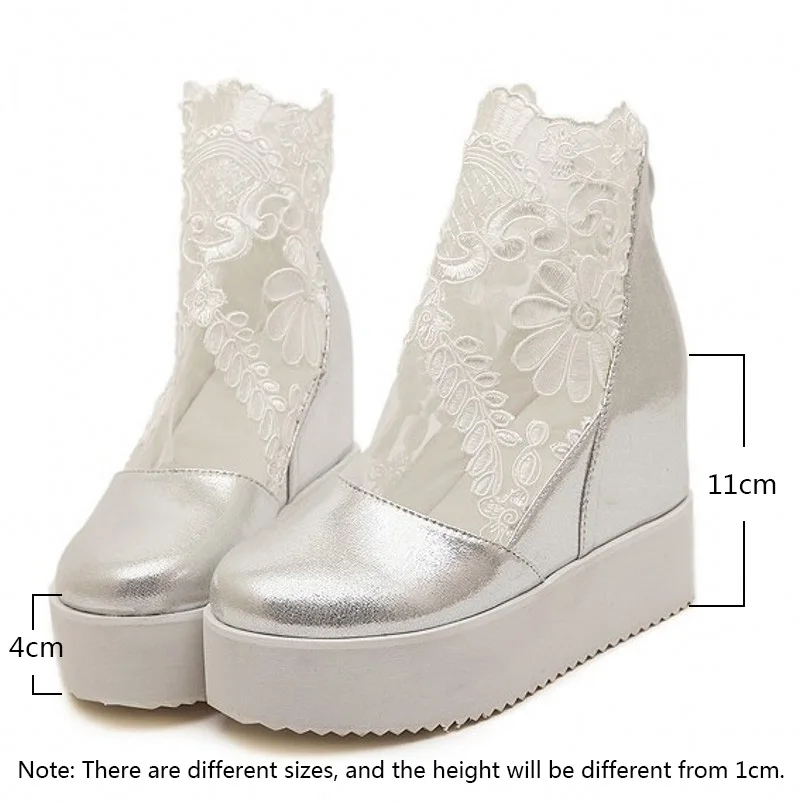 Модные милые туфли на шнуровке в римском стиле женские туфли-лодочки на танкетке белого цвета на платформе туфли на высоком каблуке; Zapatos Plataforma Mujer Encaje; размеры 34-39