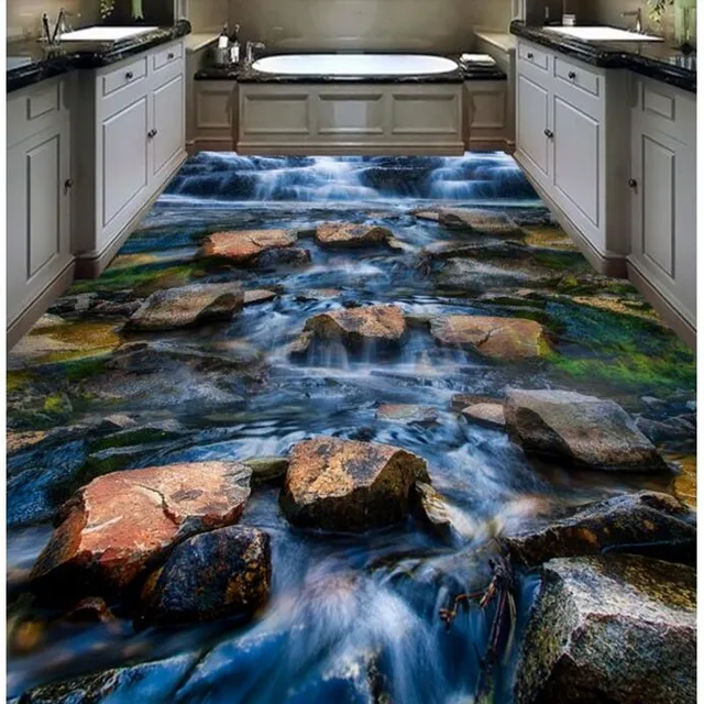 Best Price beibehang Custom personalized water stone to paste the living room kitchen 3D flooring ultra-green 3D board to paint the floor Best Price beibehang Custom personalized water stone to paste the living room kitchen 3D flooring ultra-green 3D board to paint the floor