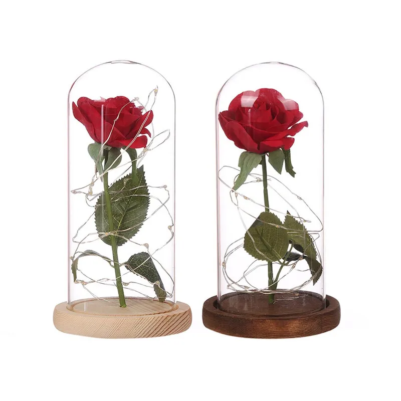 Романтический светодиодный сверкающий светящийся искусственный Сохраненная Роза лигнт декоративный цветок Свадьба День Святого