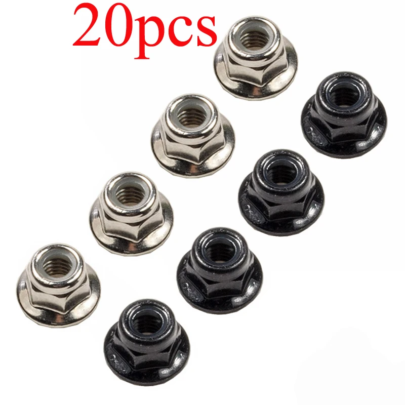 20PCS M5 304 Stainless Steel Hex Flange Nut Anti loose Nuts Antiskid