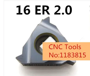 

16ER 2.0ISO External Indexable Tungsten Carbide Threading Lathe Inserts for SER Threaded Lathe Holder