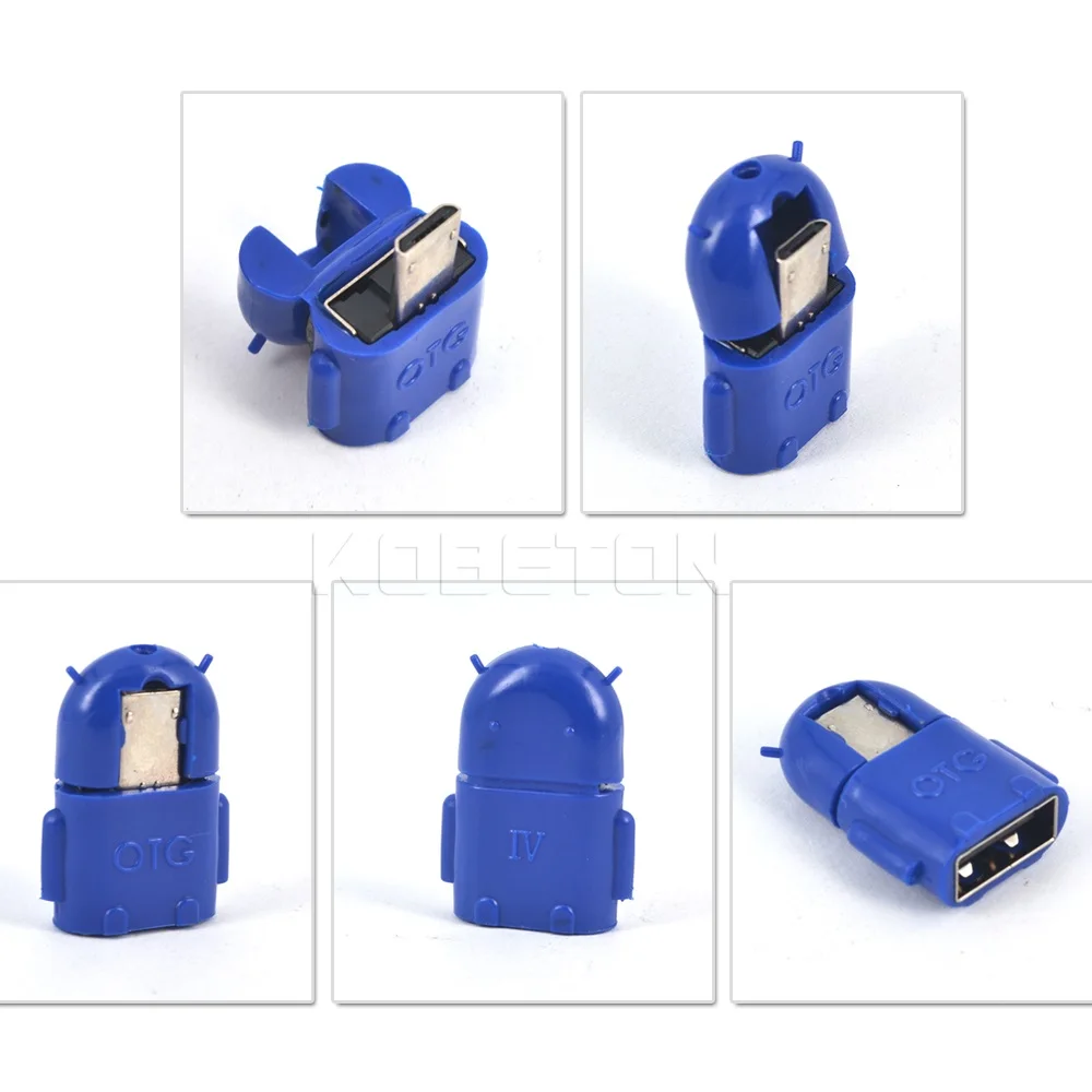 

kebidu Android Robot Shape Micro USB OTG Adapter Converter For Samsung S3 S4 S5 Smartphone Tablet MP3 MP4 PC Mouse Keyboard