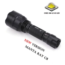 C8 CREE XM-L2 U3 Алюминий Водонепроницаемый AMC7135 драйвер платы светодиодный вспышка светильник фонарь светильник Фонари Портативный светильник использовать 18650