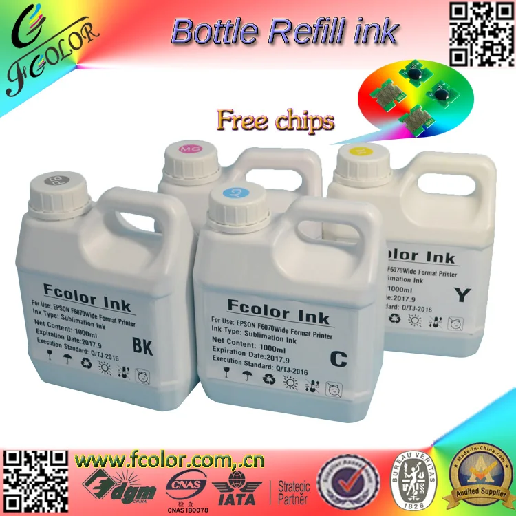 

Free shipping Digital Printing ink for Epson SureColor F6070 Sublimation ink with Free Chip T7411-4