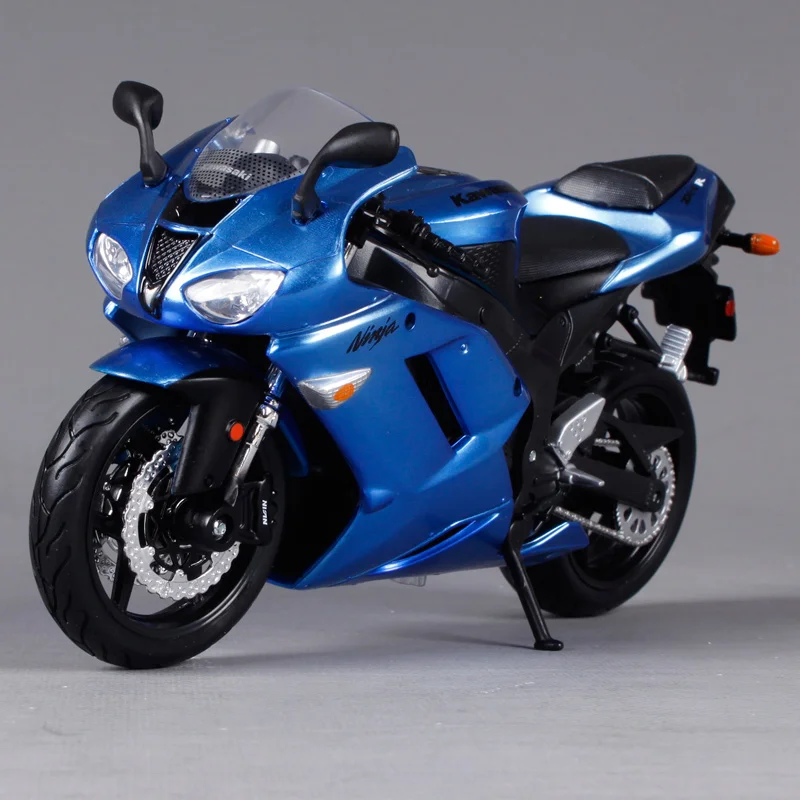 Мотоциклетная модель велосипеда Maisto 1:12 Kawasaki Ninja ZX 6R сине красного цвета