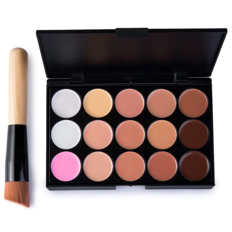 

10*15CM 15 Colors Concealer Palette Fashion Makeup Cream Base Palettes Matte Face Contouring Cosmetic Contour Palette Concealer