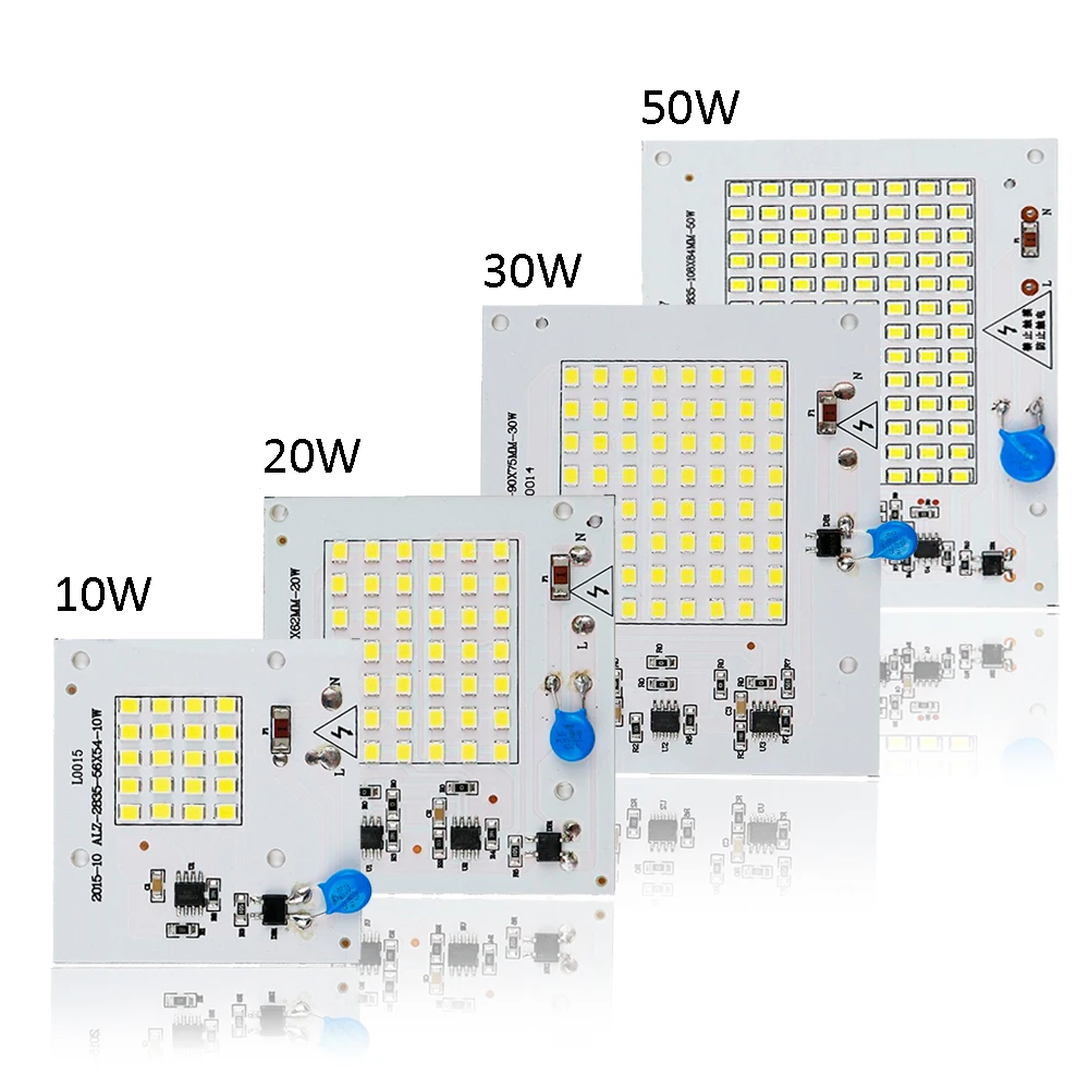 Умный чиповый светодиодный источник света IC лампа 2835 SMD Вход 10 Вт/20 Вт/30 Вт/50 Вт для
