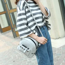 Ulrica 2016 Haute En Cuir PU Femmes Sac À Dos avec le Tricot Rivet Japan Style Coréen Sac À Dos Adolescent Fille Main-fait Sacs