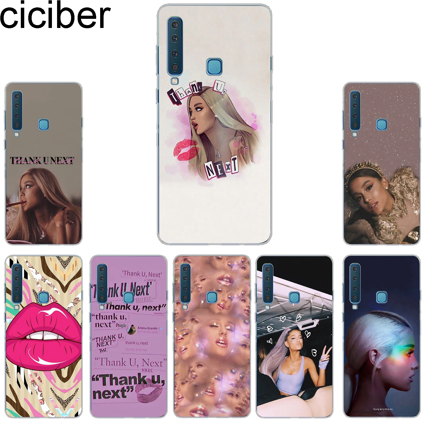 

ciciber Phone Case for Samsung Galaxy A6 A8 A7 A9 Plus 2018 Star Soft TPU Cover for Samsung A5 A3 2016 2017 A6S Ariana Grande