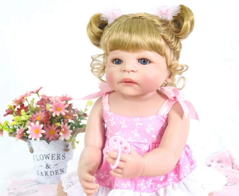 55 см, новинка, силиконовая кукла Reborn Baby Doll, игрушки для девочек, Bonecas, 22 дюйма, новорожденная принцесса, Bebe, живой ребенок, подарок на день рождения, Ванна