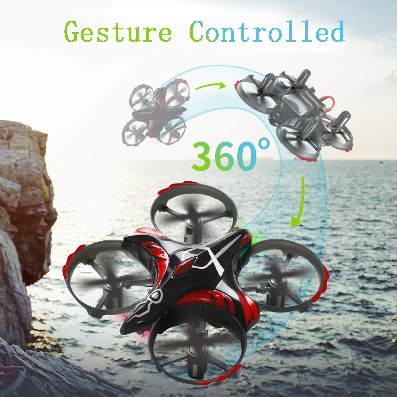 

T2G Throw to fly MINI Drone with Altitude Hold headless mode Gesture Controlled Aircraft RC Quadcopter Interactive Toys VS H56