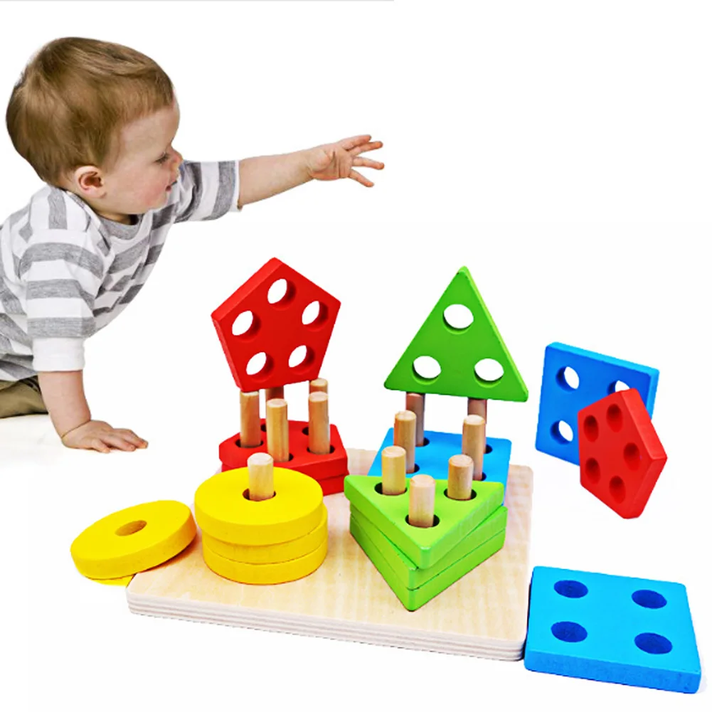 Madera rompecabezas geométrico Juguetes Montessori Building apilamiento Rompecabezas niños inteligencia desarrollo juguetes educativos Madera rompecabezas geométrico Juguetes Montessori Building apilamiento Rompecabezas niños inteligencia desarrollo juguetes educativos