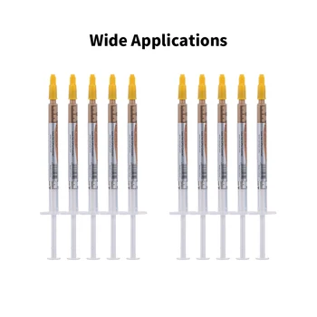 

10Pcs Thermal Compound Paste Heat Sink Paste Thermal Grease CPU Silicone Plaster for All Coolers HY610 (Gold)