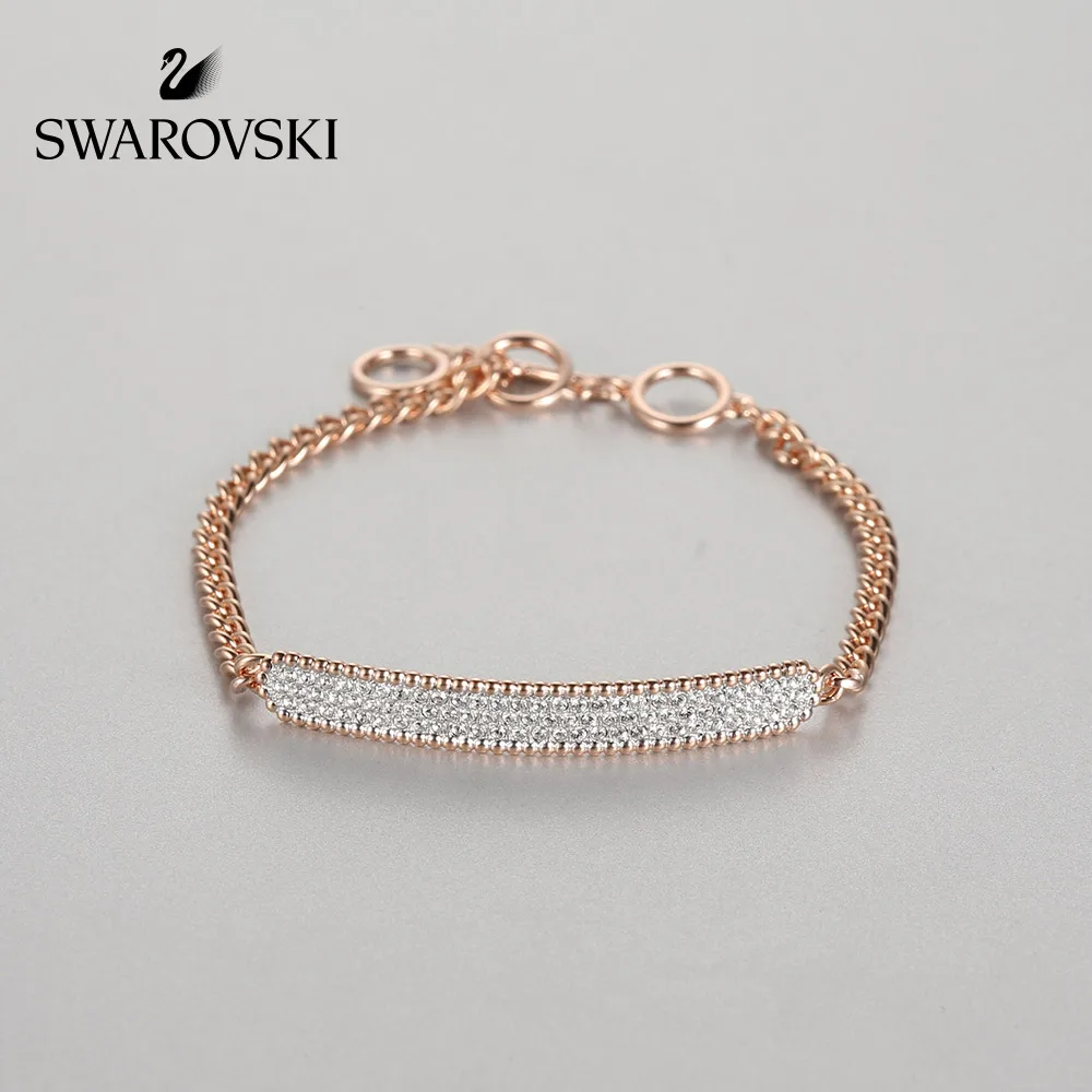 

Original Genuine Swarovski LOCKET Fashion T - shaped buckle simple adjustable bracelet women's jewelry 5367822