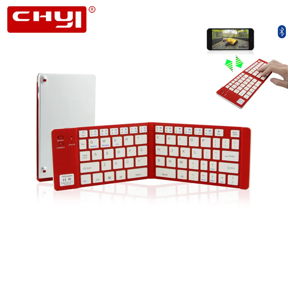 

Portable Folding Wireless Bluetooth Keyboard Customize Rechargeable Foldable Touchpad Keypad for IOS/Android/Windows Ipad Tablet