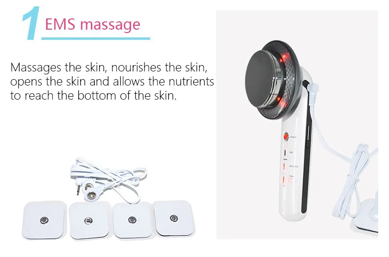 Cuidados com a Pele do Corpo Dispositivo da Beleza da Terapia 3 em 1 Massagem Galvânica Ultra-sônica Fóton Celulite Remoção Infravermelho Gordura Emagrecimento Ems Spa 6 High Quality Beleza e saúde