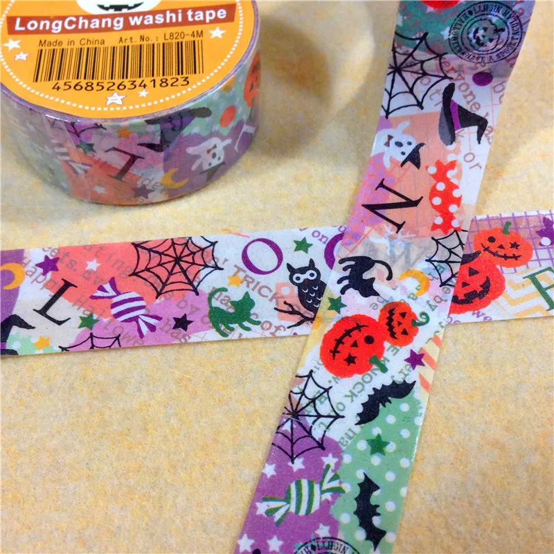 

3patterns Halloween Japan paper masking tape All Hallows' Day decoration adhesive scrapbooking DIY stationery