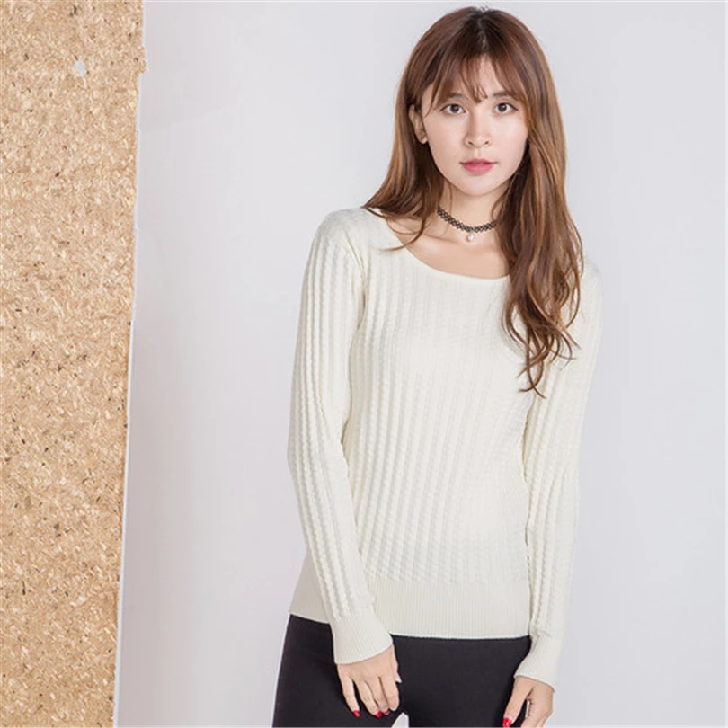 

Fancy Stitch Elastic Sweater Ladies Long sleeved Knit