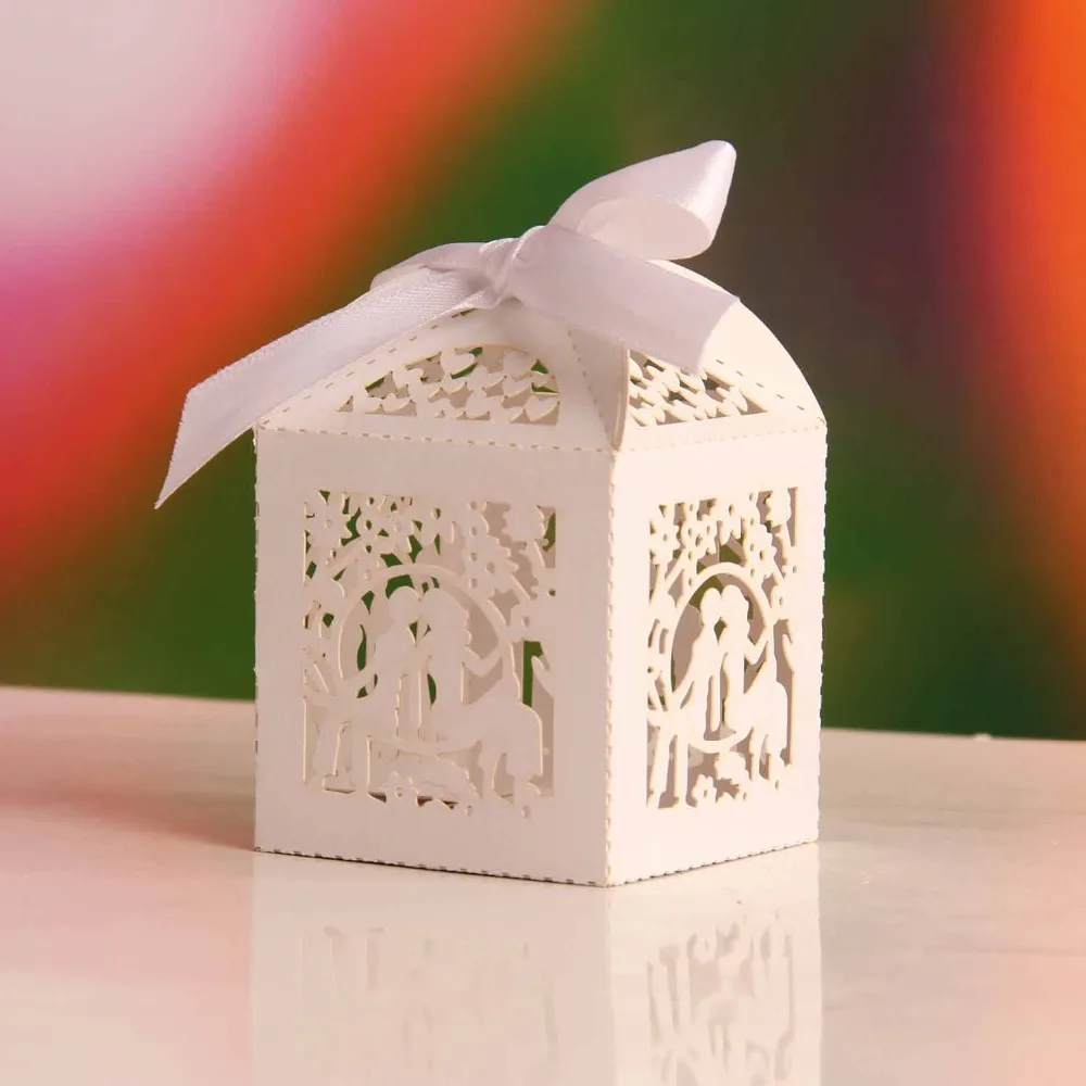 Favor Holder Card Paper Favor Boxes Laser Cut Favor Boxes Wedding Favor