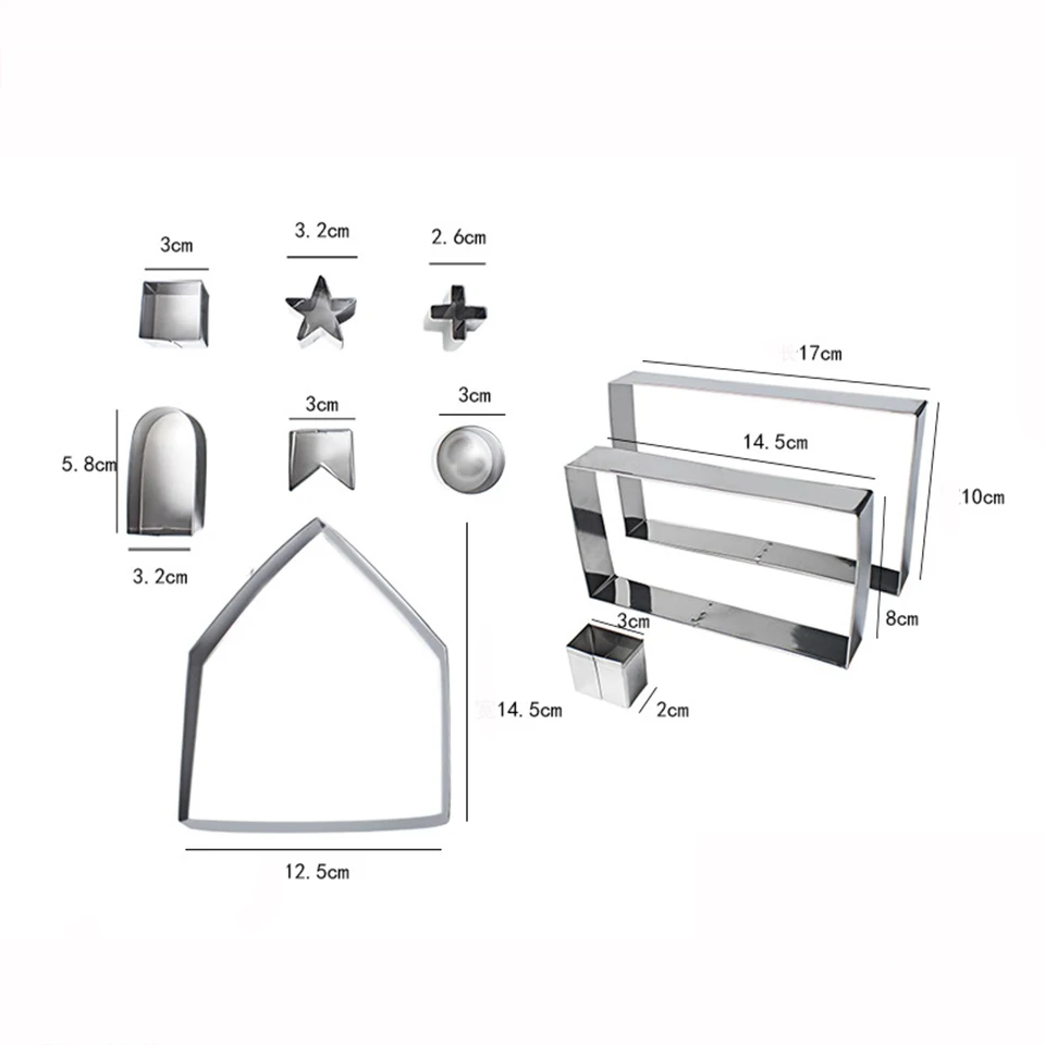 Transhome 10 шт. рождественский дом 3D из нержавеющей стали сценария пряников печенья резак набор печенья плесень помадка торт формы