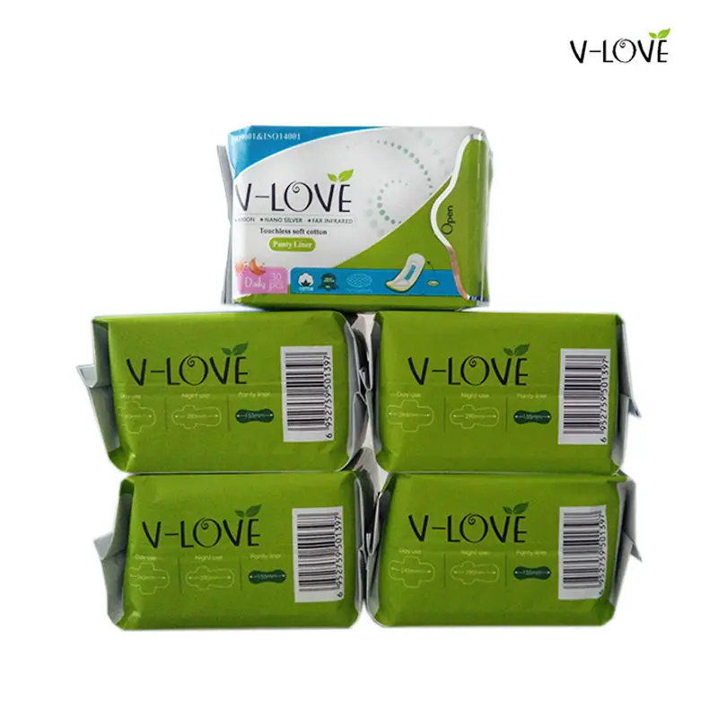 Best Selling Vlove Cotton Panty Liner With Anion Patented Strip Daily