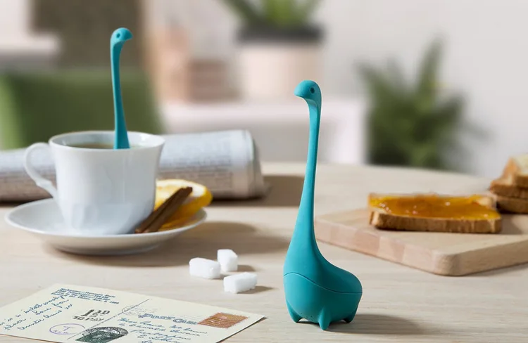 2018 Nessie Losse Leaf Tea Strainer with Long Handle Neck Tea Infuser Loch Ness Monster Silicone Tea Strainer Steeper _0005