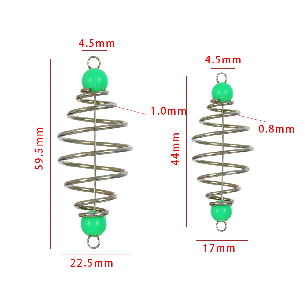 10 шт./компл. для доставки прикорма и оснастки Весна приманка встроенный висит Рыбалка снасти Нержавеющая сталь Фидер Висячие Аксессуары для рыбалки