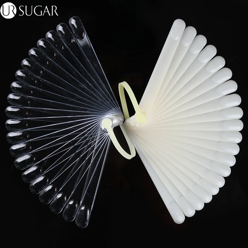 

10Pcs False Nail Tips Plastic Nail Polish Color Card Display Tool Black White Transparent Manicure Nail Art Practice Wheel