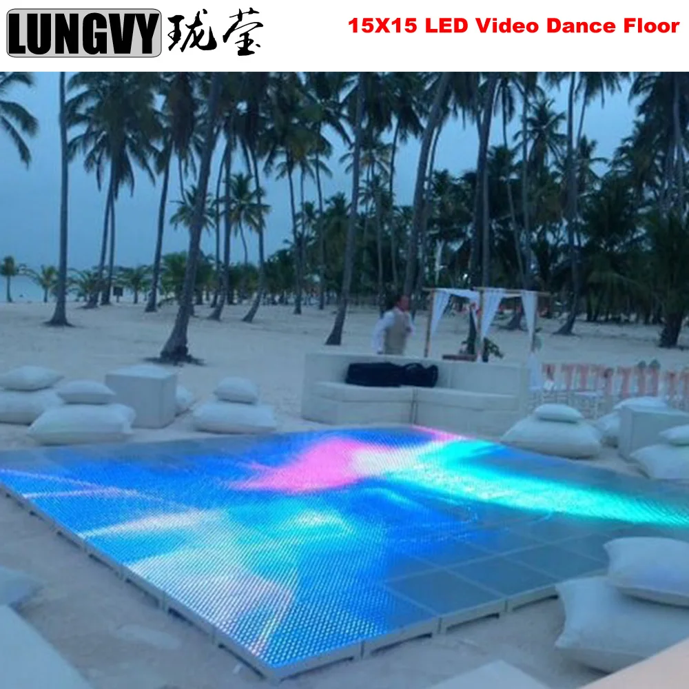 

Many Patterns Effect 15x15 Pixel Portable Led Video Dance Floor Waterproof RGB Digital Tiles Panels For Wedding Party Disco Bar