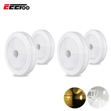 4 шт. под шкаф лампы PIR датчик движения светодиодный шкаф батарея питание освещение для под кухонные шкафы спальня шкаф