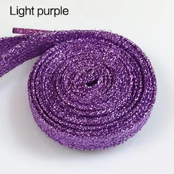 Shiny Glitter Gold and Silver Colorful Shoelaces - 16 Vibrant Colors (Light purple)