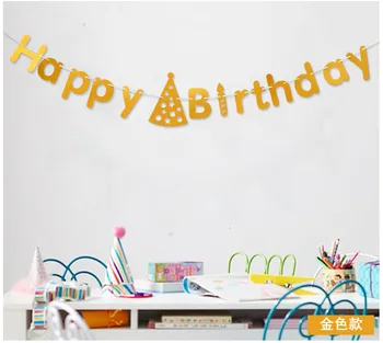 

19 10pcs 3 Color Happy Birthday Decoration Kids Letters Hanging Bar Flag Bunting Banner Garland Baby Shower Party Supplies