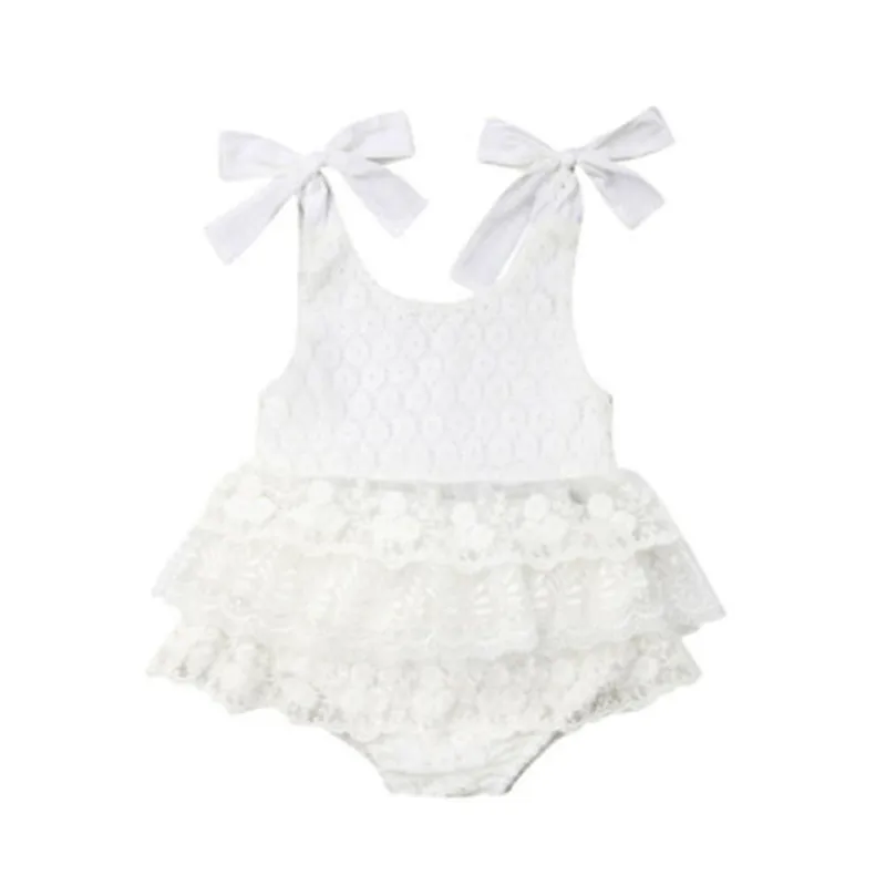 Infant Baby Girls White Clothes Sweet Newborn Baby Girl Clothes Lace