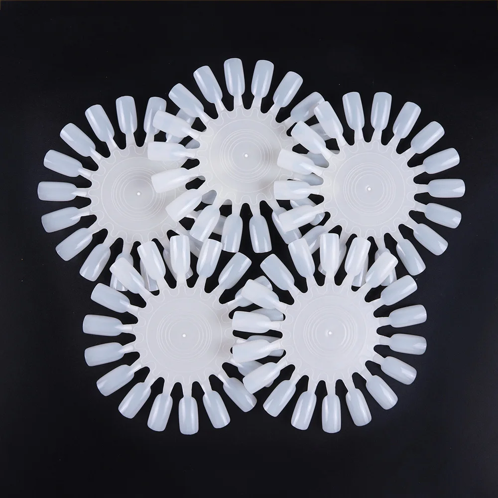 

5PCS/Set False Nail Art Nature Color ChartTips Display Practice Wheel UV Gel Polish Round Board Tool Acrylic Manicure JI380