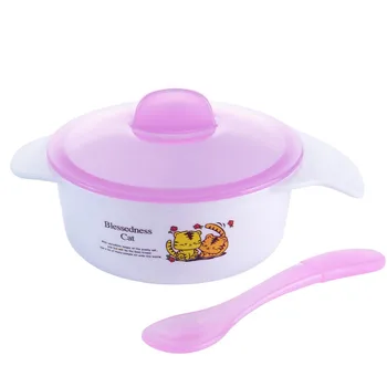 

Cartoon Pattern Bowl Spoon Set Baby Food Storage for Kids Children Tableware Eco-friendly Dinnerware Feeding