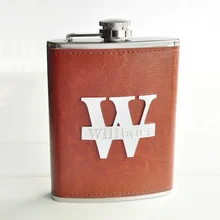 Пользовательские имя колбы, кожа бедра колба, персонализированные колбы, нержавеющая сталь, Женихи мужчины подарок, подарок на день рождения, подарок для мужчин