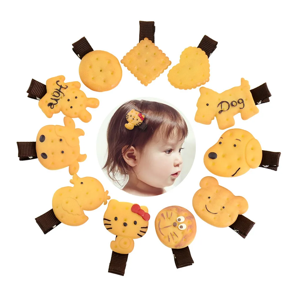 

100Pcs/Lot Kitty Cat Doll Hair Pins Cute Cookie Jewelry Imitation Cake Kitten Charms Model Hair Jewelry Baby Girl Bulk Wholesale