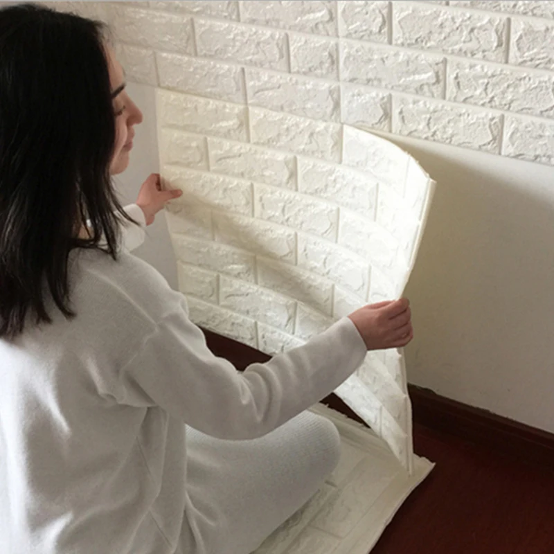 

4 Colors 30x60cm PE Foam Wall Stickers 3D Wallpaper Home Decor DIY Wall Decor Brick Living Room Bedroom Decoration