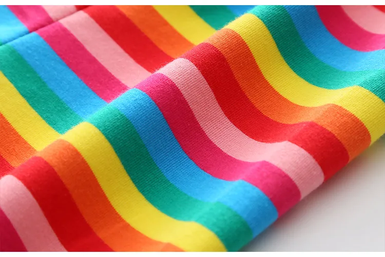 2016 Summer Strawberry Clothing Baby Child Girl Colourful Striped Knee Length Leggings (12)
