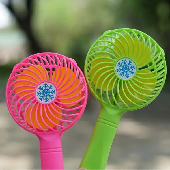 1 Pcs Handheld Mini Fan USB Power Rechargeable Battery Operated Hand