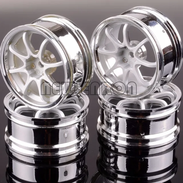 Cheap NEW ENRON 4P RC 1:10 On-Road Drift White Plastic Wheel Rim 2037 For HPI Redcat HSP Racing