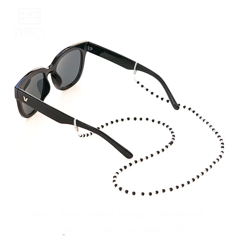 Очки солнцезащитные очки с цепочкой жемчуг бисером солнцезащитные очки цепочка для очков для чтения шнур держатель