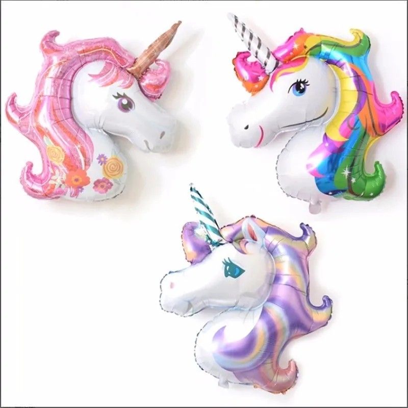

1pcs Birthday Party Decorations Aluminum Foil Balloons Rainbow Unicorn Balloon Party Supplies Wedding Helium Cartoon Balloon H