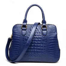 Top Grade Luxury Crocodile Handbag 2015 women vintage leather zipper clutch designer high quality large bag bolsos de marca 45