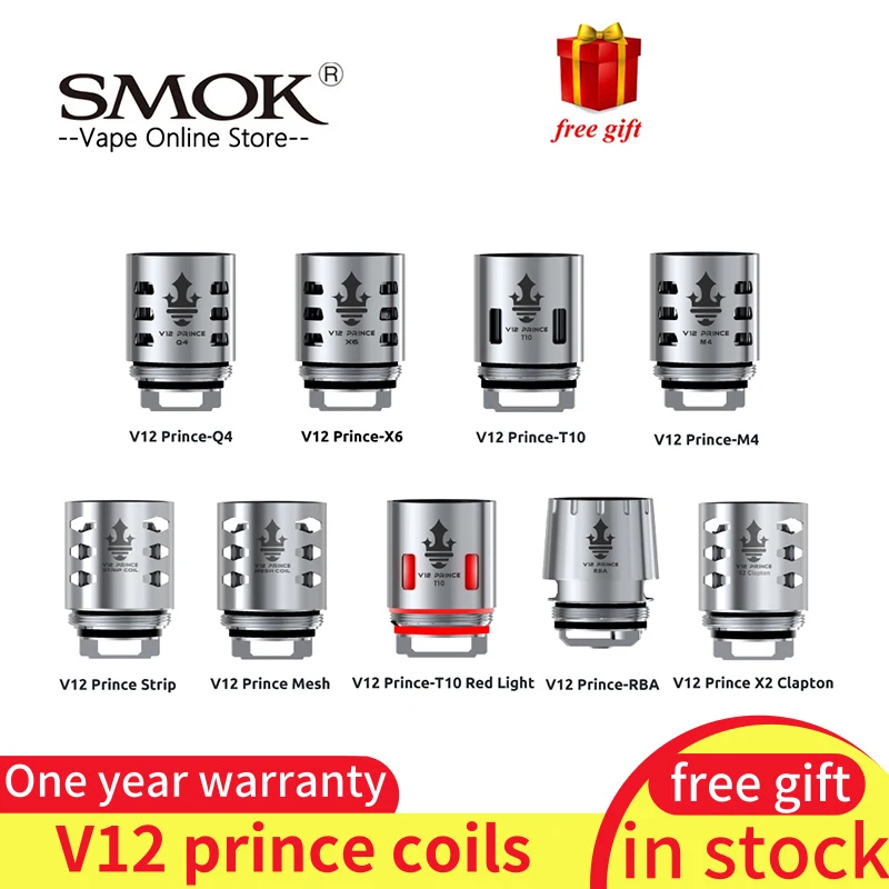 6 шт./лот SMOK TFV12 цена катушки V12 цена РБА Q4 M4 X6 T10 полосы сетки основной пригодный для TFV12 цена бак электронная сигарета ядер