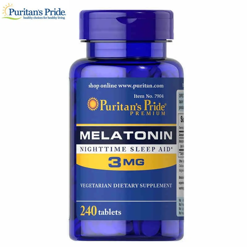 Пуритановые капсулы сверхпрочного быстрого высвобождения мелатонин 3 мг каждый