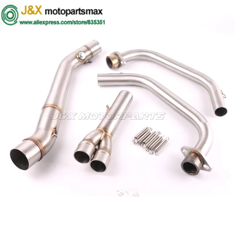 MT-03 MT03 R25 R3 глушитель для мотоцикла полная система контактная средняя труба+ выхлопная труба для Yamaha R25 R3- слипоны