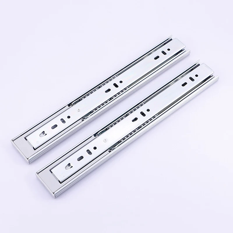 

10inch Mute Steel Damping Buffer Three Section Drawer Slide Soft Self Closing Runner JDH99