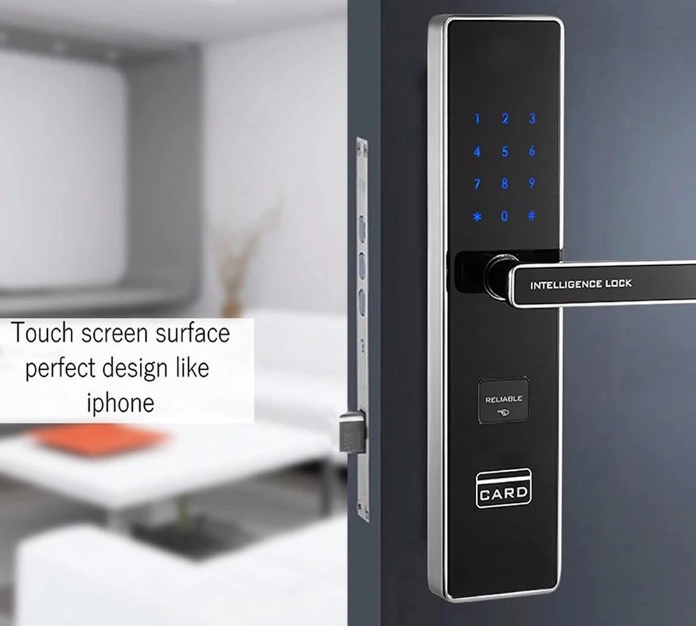 Free Shipping OS008C digital touchscreen code door lock entrance anti theft door lock Smart