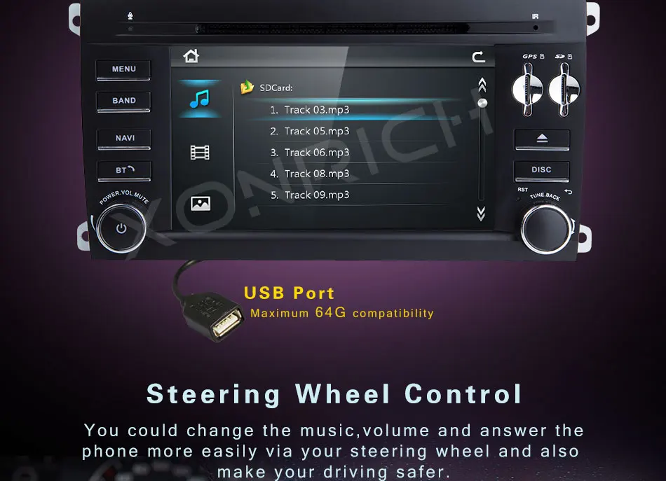 Cheap 2 Din Car DVD Multimedia Player For Porsche Cayenne 2003 2004 2005 2006 2007 2008 2009 2010 GPS Navigation Radio Head Unit 125mm 6